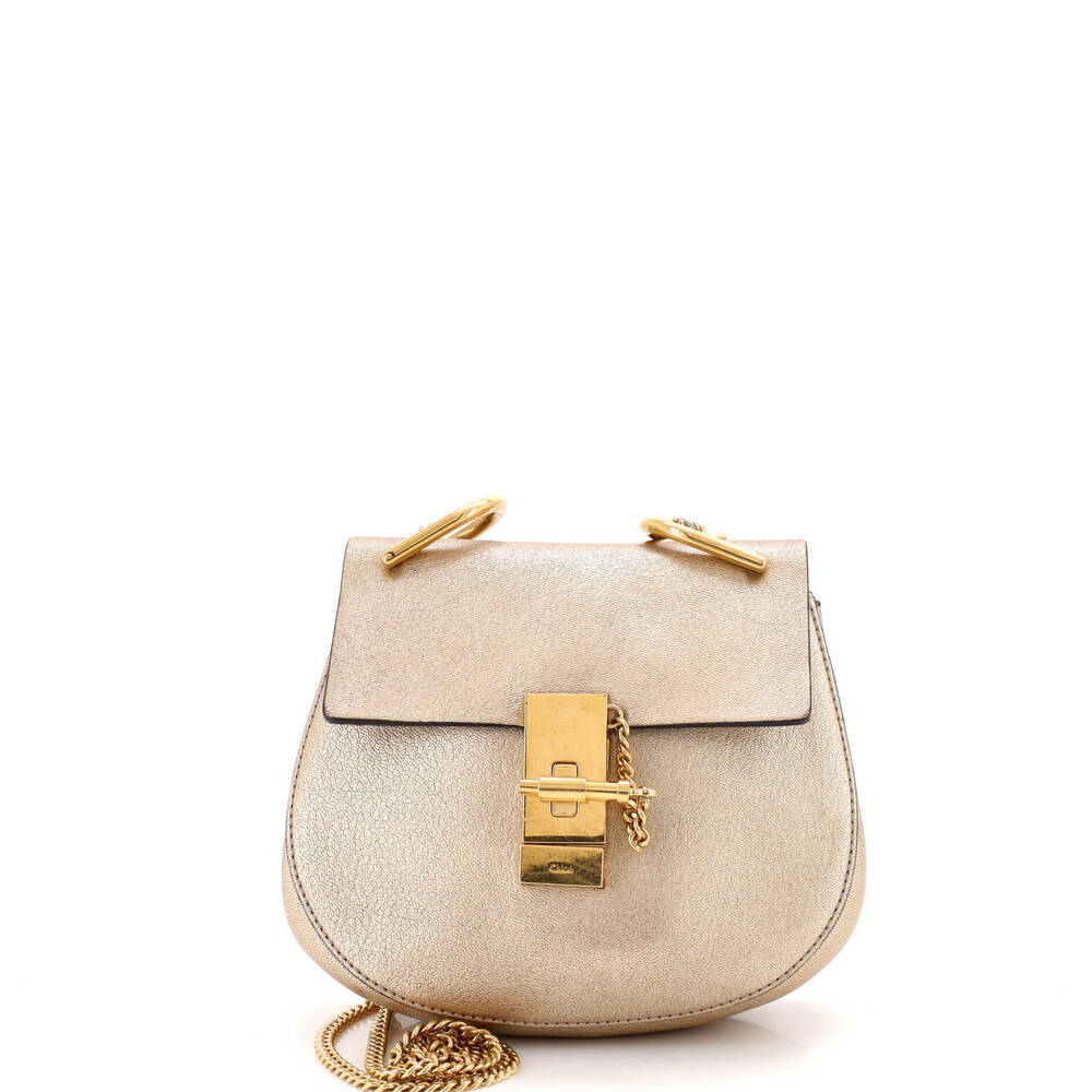 Chloe Mini Drew Crossbody Bag Leather
